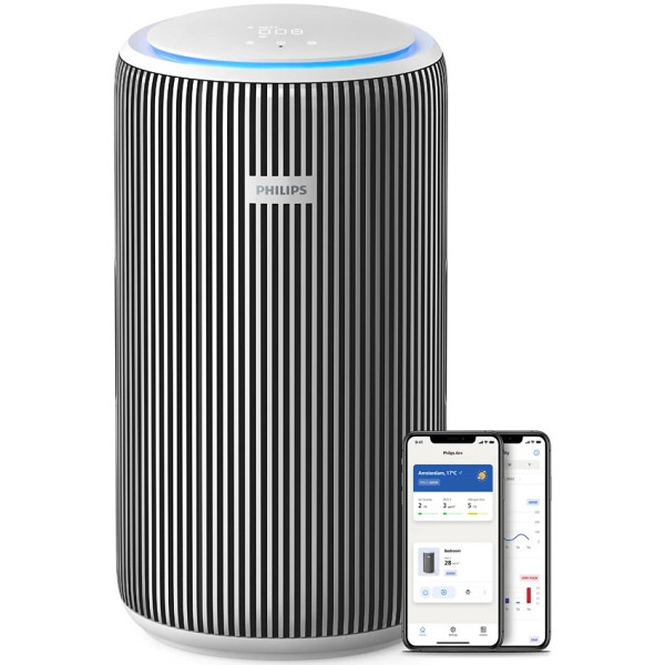 Очисник повітря Philips Series 3200, 135м2, 520м3/год, HEPA +вугільний фільтр, Wi-Fi, 5 режими, сріблясто-білий