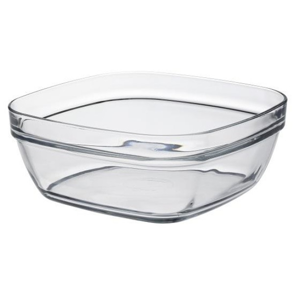 Салатник Duralex Lys Carre, 610мл, 14х14см, скло, прозорий