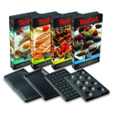Мультимейкер Tefal Snack collection 700Вт, тефлон, 3 пластини, корпус-нержав.сталь/пластик, чорний