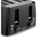 Тостер Sencor 1860Вт, підігрів, розморожування, 4 слоти, пластик, чорний
