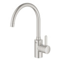 Змішувач кухонний Grohe Eurosmart Cosmopolitan, довж.виливу - 224мм, поворотний, одноважільний, супер сталь