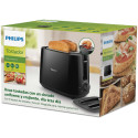 Тостер Philips Daily Collection 830Вт, кришка від пилу, пластик, чорний