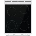 Плита Gorenje електрична склокерамічна, 70л, 50x60см, дисплей, приготування з паром, програматор, білий