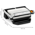 Гриль Tefal притискний OptiGrill+ 2000Вт, темп. режимів-4, знімні пластини, алюміній, метал