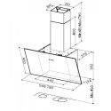 Витяжка Faber похила, 50см, 1169м.куб/год, Tweet Ev8 Led Wh A55, білий