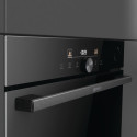 Духова шафа Gorenje електрична, 77л, A+, пара, дисплей, готування на різних рівнях, піроліз, Wi-Fi, чорний