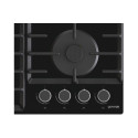 Варильна поверхня Gorenje газова на склі, 60см, чавун, чорний