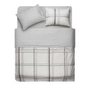 КПБ 1,5сп ARDESTO Gloria, підковдра 160х220см, простирадло 160х220см, наволочки (2) 50х70см, 100% бавовна, сатин, клітинка, тауп