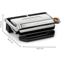 Гриль Tefal прижимний OptiGrill+ XL 2000Вт, темп. режимів-4, з`ємні пластини, алюміній, метал