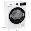 Сушильна машина Gorenje тепловий насос, 8кг, А++, 60см, дисплей, білий