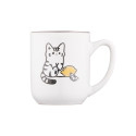 Чашка ARDESTO Cat, 380мл, кераміка, біло-сірий