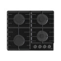 Варильна поверхня Gorenje газова на склі, 60см, чавун, чорний