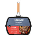 Сковорода гриль ARDESTO Gemini Baceno, 34х24см, алюміній, чорний