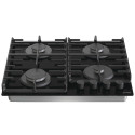 Варильна поверхня Gorenje газова на склі, 60см, чавун, чорний