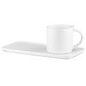 Набір чашка з блюдцем, 250мл, порцеляна, білий