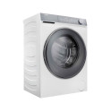 Пральна машина Haier фронтальна, 9кг, 1400, B, 45.2см, дисплей, пара, інвертор, люк сірий, прямий привід, білий