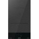 Варильна поверхня Gorenje індукційна, 30см, Доміно, PowerBoost, поєднання конфорок, чорний