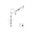 Змішувач кухонний Grohe Eurosmart Cosmopolitan, довж.виливу - 224мм, поворотний, одноважільний, супер сталь