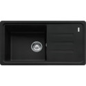 Мийка кухонна Franke Malta, фраграніт, прямокутник, з крилом, 780х435х200мм, чаша - 1, накладна, оборотна, BSG 611-78, чорний матовий