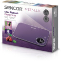 Ваги Sencor кухонні, 5кг, підключення до смартфону, AAAx2, пластик, фіолетовий