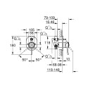 Одноважільний змішувач для ванни Grohe BauClassic, прихований монтаж, хром