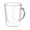 Набір чашок з ручками і подвійними стінками ARDESTO, 350мл, 2шт, боросилікатне скло, прозорий