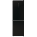 Холодильник з нижн. мороз. камерою Gorenje, 185х60х60см, 2 двері, 204(96)л, А++, NoFrost+ , LED дисплей, Зона св-ті, чорний