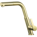 Змішувач для кухні Deante Silia, довж.виливу - 233мм, поворотний, витяжний, 1важіль, брашоване золото