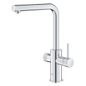 Змішувач для кухні Grohe Blue Pure Minta, довж.виливу - 223мм, поворотний/витяжний, 1+1 фільтр, хром