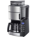 Кавоварка Russell Hobbs крапельна Grind and Brew, 1.25л, мелена, LED-дисплей, чорно-метал