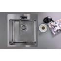 Набір для кухні Deante Olfato стальна мийка ZPO_010A + зміш. BQO_F72M, матова сталь