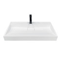 Раковина, умивальник Adamant VISION, штучний камінь, прямокут., з отвором для змішувача, без переливу, 1000х455х110мм, накладний, білий