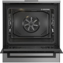 Плита Beko комбінована, 72л, 60x60см, конвекція, дисплей, телескопічна направляюча, нержавіюча сталь