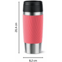 Термочашка Tefal Travel Mug Classic Twist, 0.36л, нержавіюча сталь, кораловий
