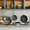Сковорода ВОК Tefal Emotion+, 28см, нержавіюча сталь, бакеліт, чорний