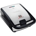 Мультимейкер Tefal Snack collection 700Вт, тефлон, 3 пластини, корпус-нержав.сталь/пластик, чорний