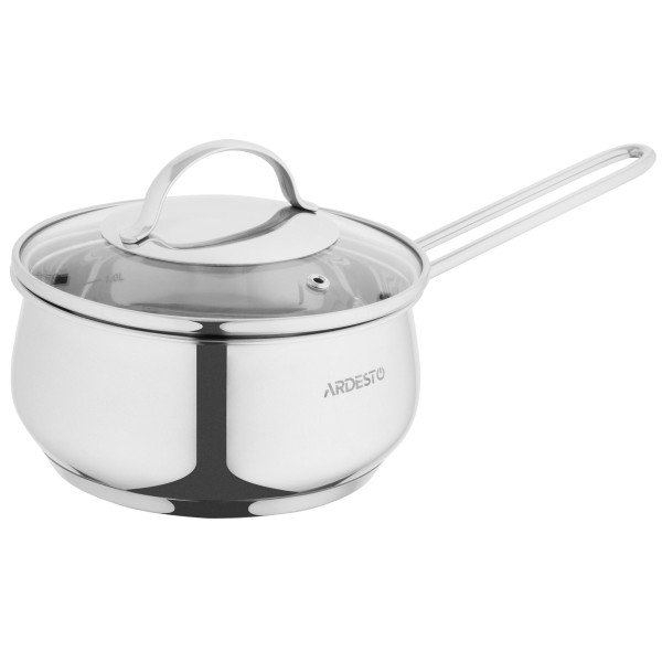 Ківш зі скляною кришкою ARDESTO Gemini Liguria, 1.8л, нержавіюча сталь