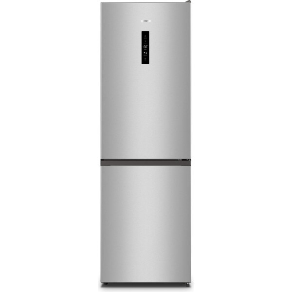 Холодильник Gorenje з нижн. мороз., 185х60х60см, 2 дв., Х- 207л, М- 93л, A+, NoFrost Plus, Fresh zone, дисплей, сірий
