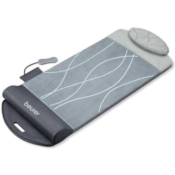 Масажний килимок Beurer для йоги та розтяжки, від мережі, 4 програм, підігрів, сірий
