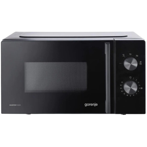 Мікрохвильова піч Gorenje, 20л, мех. керув., 700Вт, гриль, інвертор, чорний