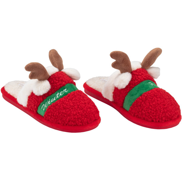 Взуття домашнє ARDESTO Christmas 40/41 розмір, 100% поліестер, підошва 100% гума, червоний