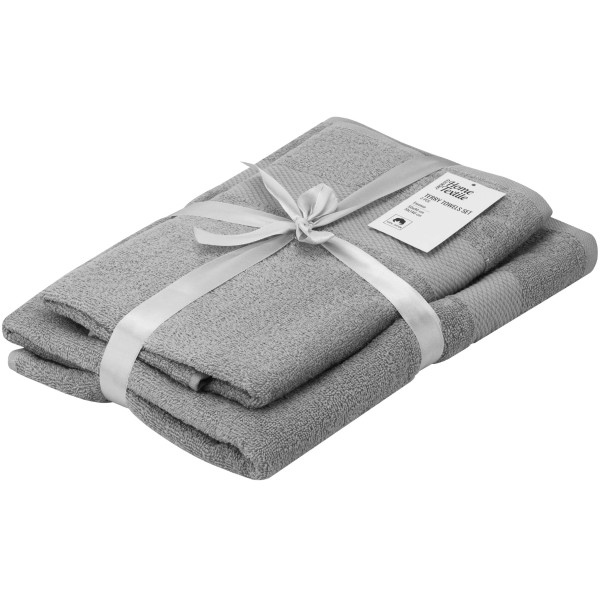Набір рушників махрових ARDESTO Essence 50х90см, 70х140см, 2шт, 100% бавовна, сірий