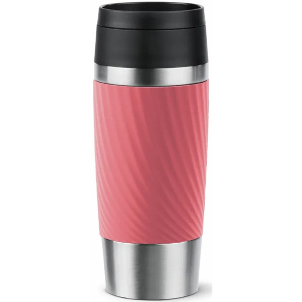 Термочашка Tefal Travel Mug Classic Twist, 0.36л, нержавіюча сталь, кораловий