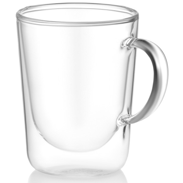 Набір чашок з ручками і подвійними стінками ARDESTO, 350мл, 2шт, боросилікатне скло, прозорий
