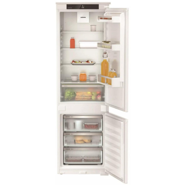 Холодильник Liebherr вбудований з нижн. мороз., 177x54.1х54.5, холод.відд.-182л, мороз.відд.-69л, 2дв., Е, NF, диспл внутр., білий