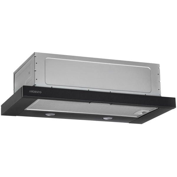 Витяжка ARDESTO телескопічна, 60см, 450м3ч, метал, 2х1Вт LED, кнопкове, чорний