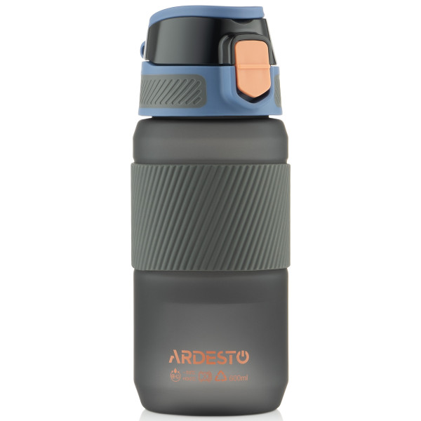 Пляшка для води ARDESTO Spring 600мл, пластик, чорний