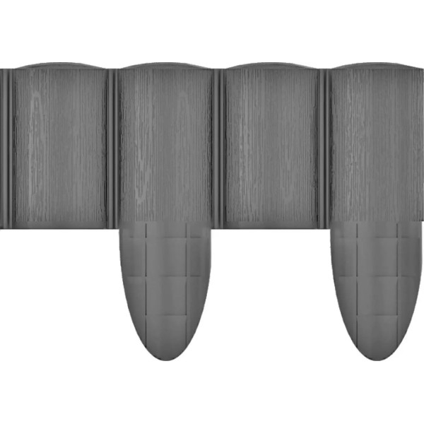 Газонна огорожа Cellfast 4 ECO, 10 секцій по 24см, 2.4м, сірий