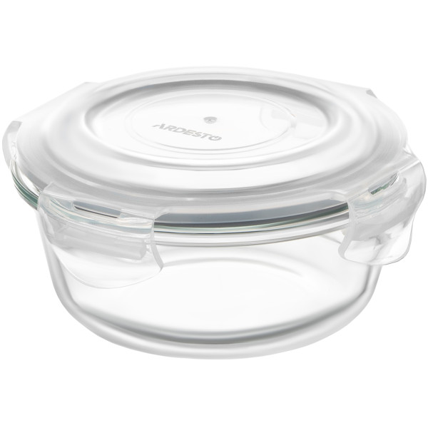 Контейнер для зберігання харчових продуктів ARDESTO Gemini 0.4л, боросилікатне скло, пластик, круглий, прозорий
