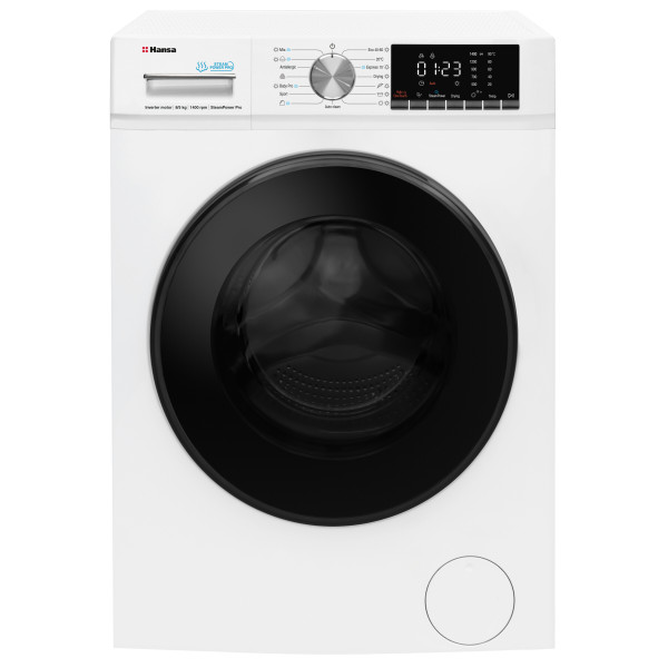 Прально-сушильна машина Hansa фронтальна, 8(5)кг, 1400, B, 46см, дисплей, білий